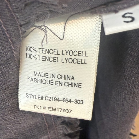 Cloth & Stone Fringe Button Down Shirt in Grey/ Purple - Picture 5 of 9